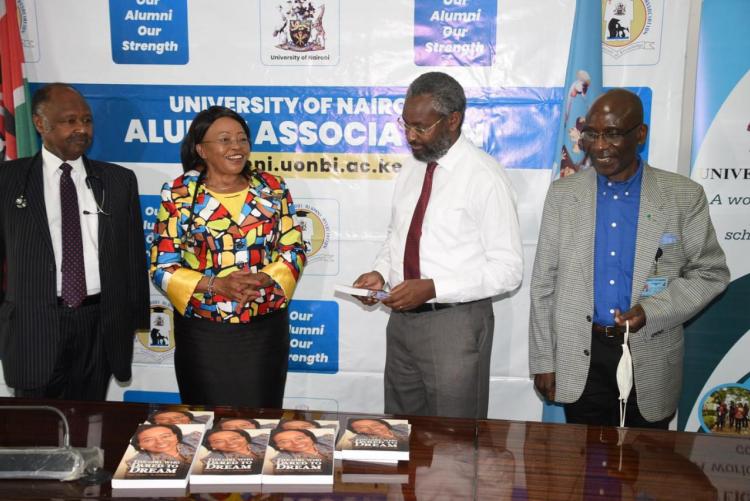 Dr. Gikonyo and Dr. Njenga also donated books to the University Library@AlumniUON.