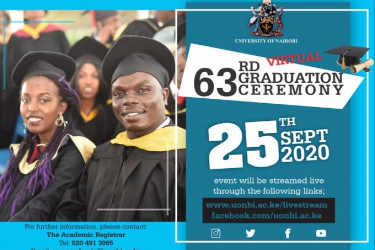 The 63rd Graduation Ceremony will be held VIRTUALLY on Friday, September 25, 2020 