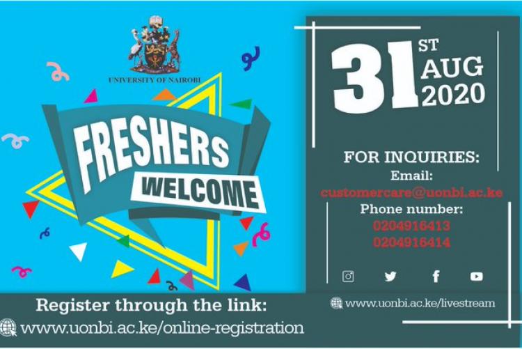 The University of Nairobi welcomes all the" FRESHERS" first years 2020/2021,