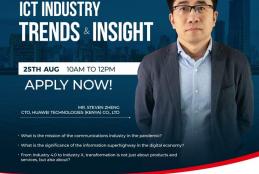 Online Lecture on ICT Industry Trends and Insights by @Huawei . Event is open to all University Students.