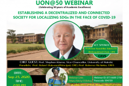 Invitation to join an webinar on "Establishing a Decentralized and Connected Society for Localizing SDGs in the Face of Covid-19".