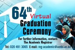 University of Nairobi 64th Graduation Ceremony on 11th December 2020