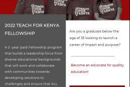  teach for Kenya 2022 fellowship application